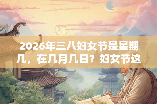 2026年三八妇女节是星期几，在几月几日？妇女节这天是吉日吗？