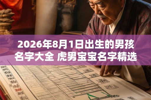 2026年8月1日出生的男孩名字大全 虎男宝宝名字精选