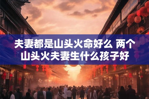 夫妻都是山头火命好么 两个山头火夫妻生什么孩子好