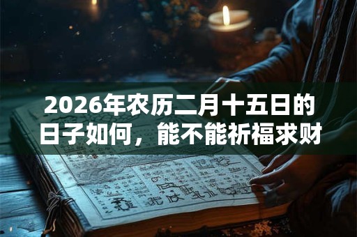 2026年农历二月十五日的日子如何，能不能祈福求财？