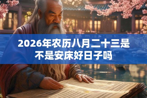 2026年农历八月二十三是不是安床好日子吗