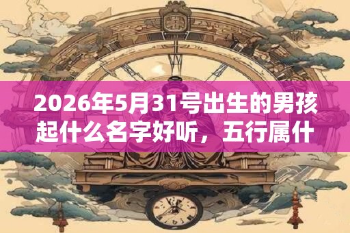 2026年5月31号出生的男孩起什么名字好听，五行属什么