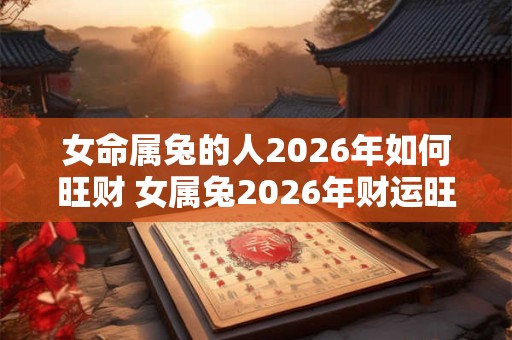 女命属兔的人2026年如何旺财 女属兔2026年财运旺盛吗
