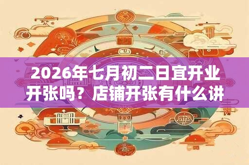 2026年七月初二日宜开业开张吗？店铺开张有什么讲究