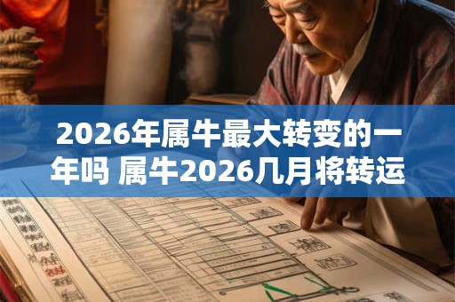 2026年属牛最大转变的一年吗 属牛2026几月将转运