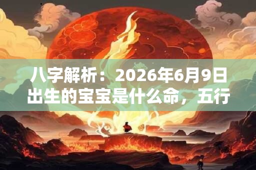 八字解析：2026年6月9日出生的宝宝是什么命，五行缺什么