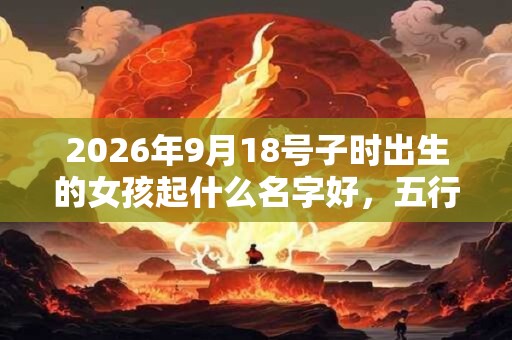 2026年9月18号子时出生的女孩起什么名字好，五行属什么