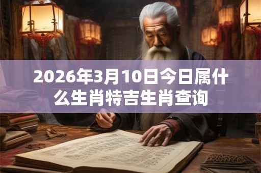 2026年3月10日今日属什么生肖特吉生肖查询