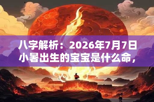 八字解析：2026年7月7日小暑出生的宝宝是什么命，五行缺什么