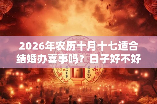 2026年农历十月十七适合结婚办喜事吗？日子好不好？