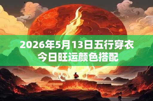 2026年5月13日五行穿衣 今日旺运颜色搭配