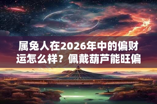 属兔人在2026年中的偏财运怎么样？佩戴葫芦能旺偏财运吗？