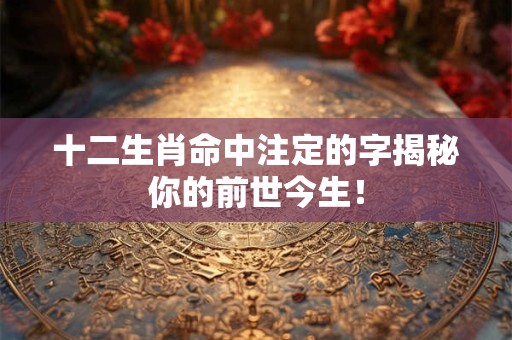 十二生肖命中注定的字揭秘你的前世今生! 十二生肖命中注定的字揭秘你的前世今生!