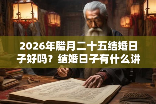 2026年腊月二十五结婚日子好吗？结婚日子有什么讲究？