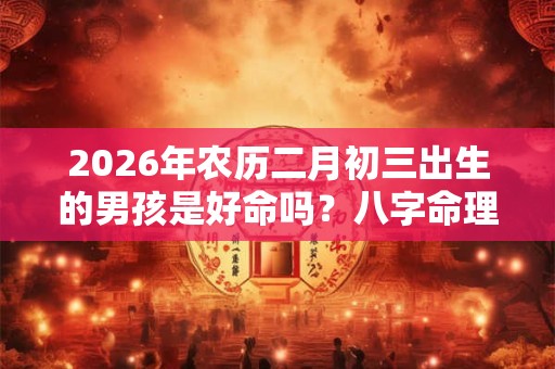 2026年农历二月初三出生的男孩是好命吗？八字命理详解