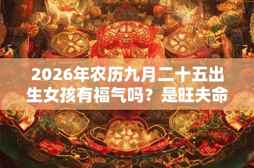 2026年农历九月二十五出生女孩有福气吗？是旺夫命吗？