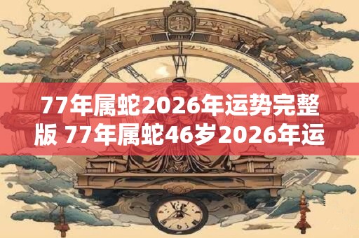 77年属蛇2026年运势完整版 77年属蛇46岁2026年运势