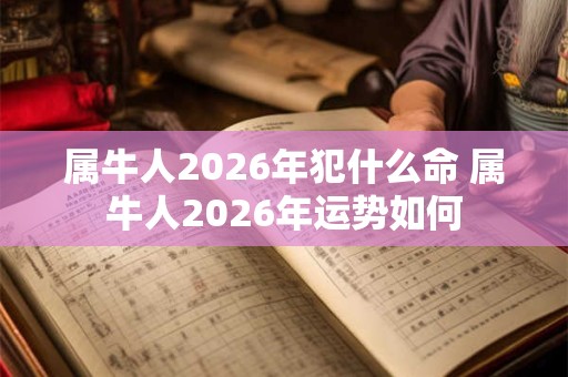 属牛人2026年犯什么命 属牛人2026年运势如何