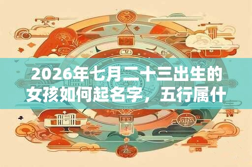 2026年七月二十三出生的女孩如何起名字，五行属什么