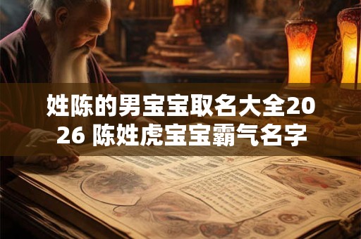 姓陈的男宝宝取名大全2026 陈姓虎宝宝霸气名字
