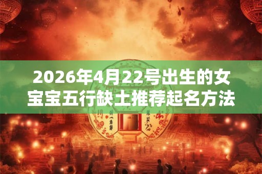 2026年4月22号出生的女宝宝五行缺土推荐起名方法有什么