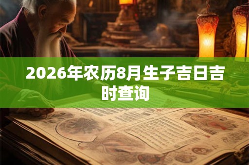 2026年农历8月生子吉日吉时查询 2026年农历8月生子吉日吉时查询