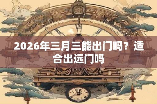 2026年三月三能出门吗？适合出远门吗