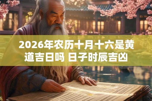 2026年农历十月十六是黄道吉日吗 日子时辰吉凶