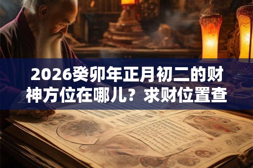 2026癸卯年正月初二的财神方位在哪儿？求财位置查询