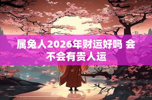 属兔人2026年财运好吗 会不会有贵人运