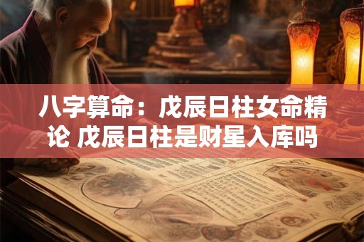 八字算命：戊辰日柱女命精论 戊辰日柱是财星入库吗