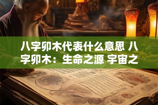 八字卯木代表什么意思 八字卯木：生命之源 宇宙之秘