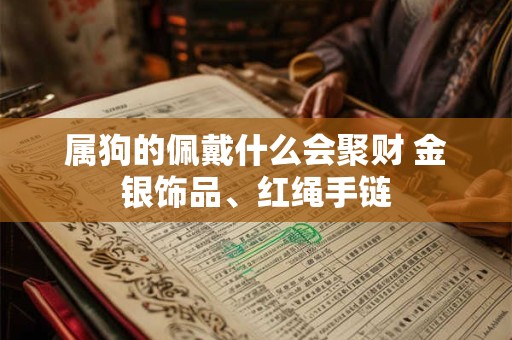 属狗的佩戴什么会聚财 金银饰品、红绳手链