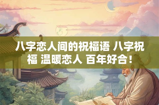 八字恋人间的祝福语 八字祝福 温暖恋人 百年好合！