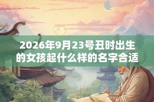 2026年9月23号丑时出生的女孩起什么样的名字合适，五行属什么