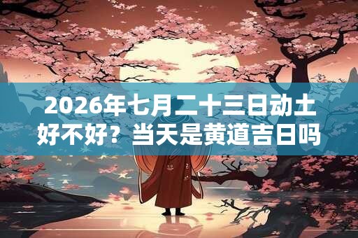 2026年七月二十三日动土好不好？当天是黄道吉日吗？