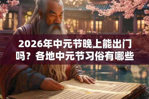 2026年中元节晚上能出门吗？各地中元节习俗有哪些？