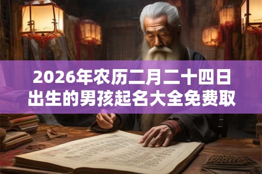 2026年农历二月二十四日出生的男孩起名大全免费取名字大全