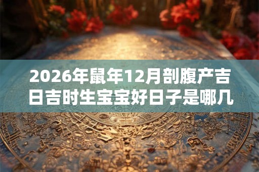 2026年鼠年12月剖腹产吉日吉时生宝宝好日子是哪几天？