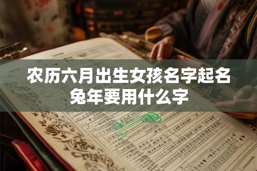 农历六月出生女孩名字起名兔年要用什么字