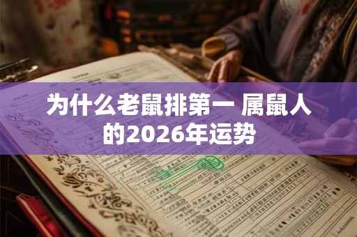 为什么老鼠排第一 属鼠人的2026年运势