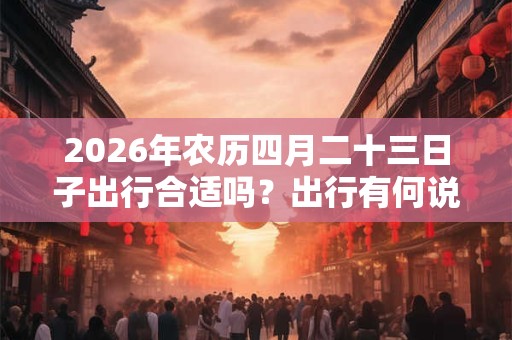 2026年农历四月二十三日子出行合适吗？出行有何说法？