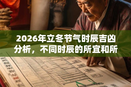 2026年立冬节气时辰吉凶分析，不同时辰的所宜和所忌有哪些？