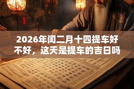 2026年闰二月十四提车好不好，这天是提车的吉日吗？