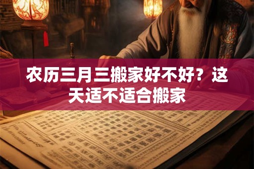 农历三月三搬家好不好？这天适不适合搬家