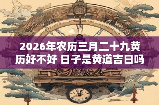 2026年农历三月二十九黄历好不好 日子是黄道吉日吗