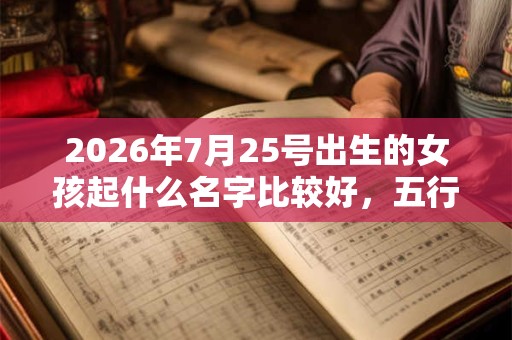2026年7月25号出生的女孩起什么名字比较好，五行属什么