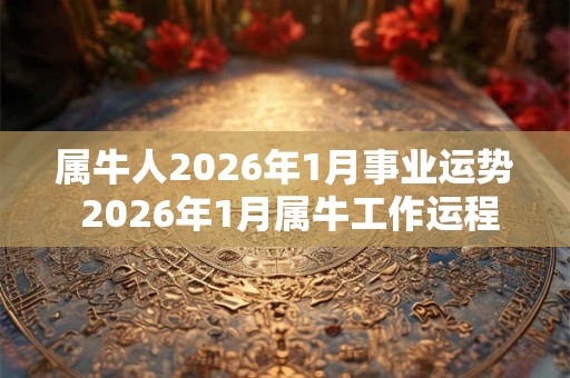 属牛人2026年1月事业运势 2026年1月属牛工作运程详解