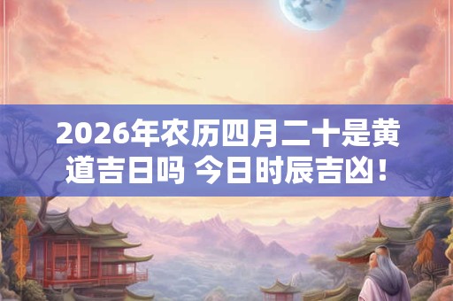 2026年农历四月二十是黄道吉日吗 今日时辰吉凶！