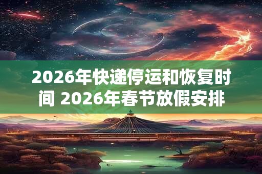 2026年快递停运和恢复时间 2026年春节放假安排